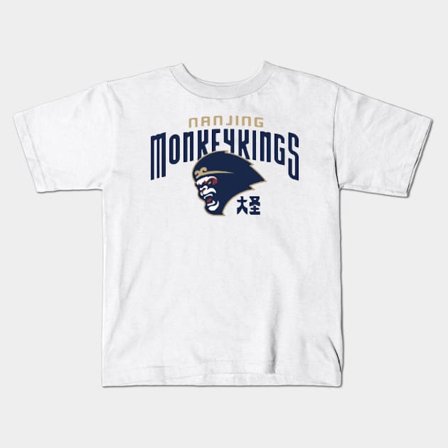 Nanjing Monkey King Tongxi CBA Chinese Basketball Kings Kids T-Shirt by Virkalosa